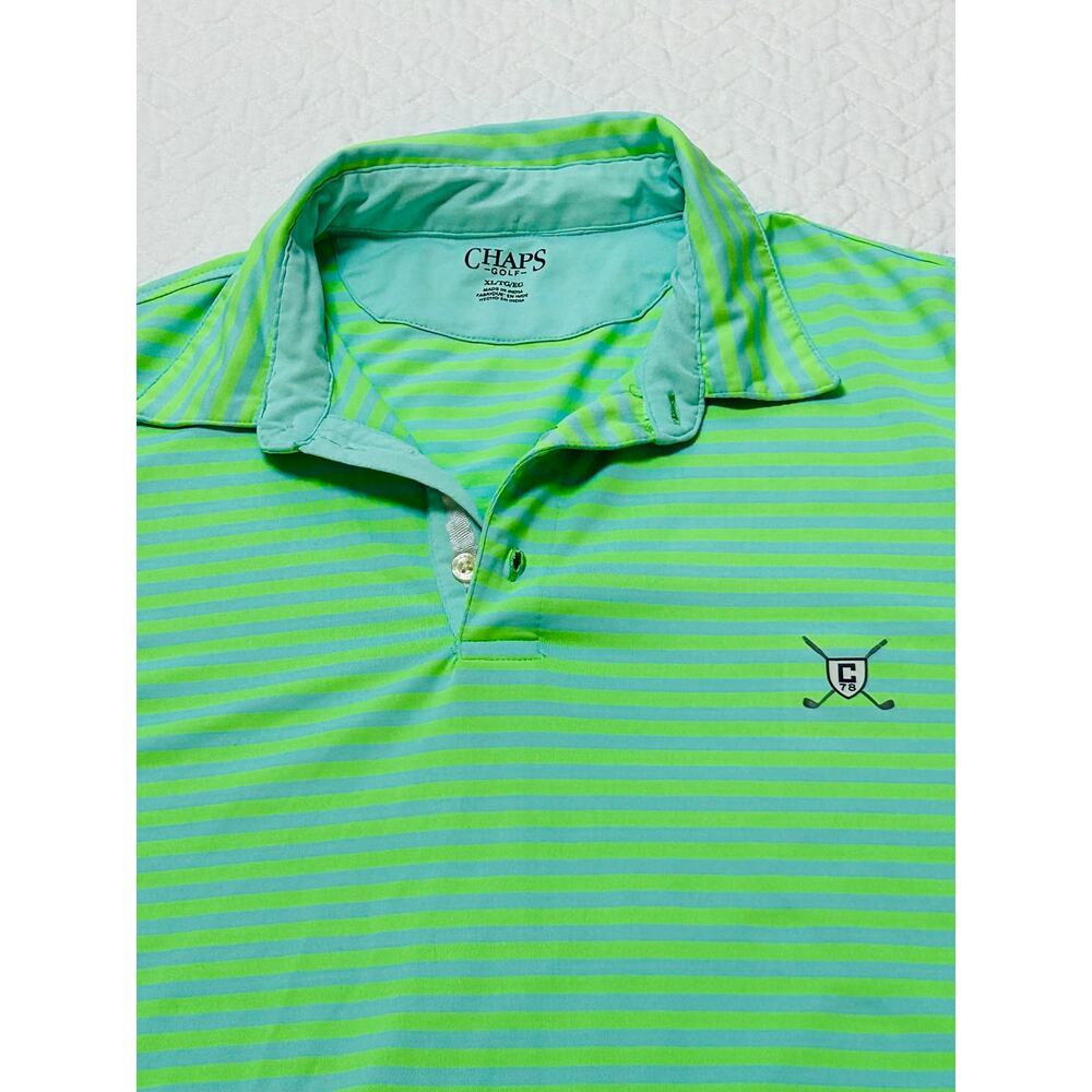 CHAPS Men’s Golf Polo Performance Short Sleeve with multi button Collar. - XL